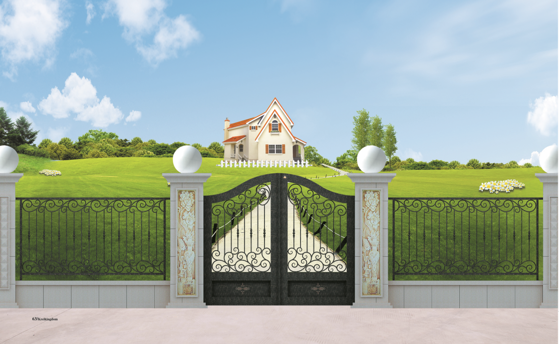 Classic Arched Wrought Iron Driveway Gate – Nanton Metal